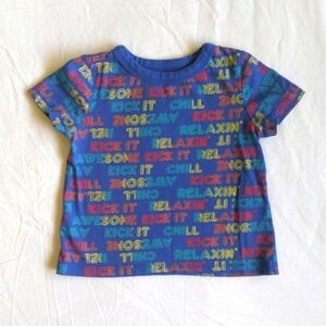 joe fresh colorful text graphic t-shirt 12-18 months baby boy